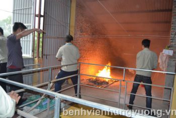BVĐK Hùng Vương diễn tập phòng cháy chữa cháy.