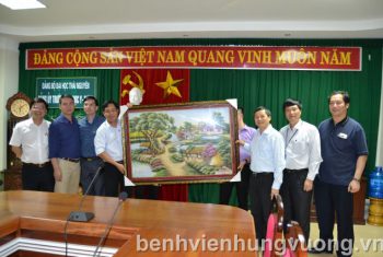 BVĐK Hùng Vương giao lưu và làm việc với Trường Đại học  Y – Dược Thái Nguyên