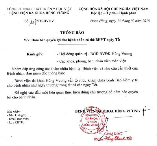 TB dam bao quyen loi bhyt dip tet 2018