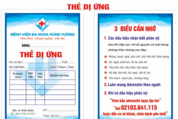 Dị ứng thuốc và thẻ quản lý dị ứng tại Bệnh viện Đa khoa Hùng Vương