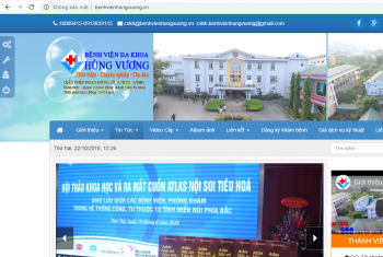 Trang thông tin điện tử chính thức của Bệnh viện đa khoa Hùng Vương – Phú Thọ.