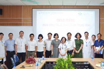 Đoàn công tác Bệnh viện nhi Trung ương tham quan, làm việc và khảo sát triển khai đề án bệnh viện vệ tinh tại Bệnh viện đa khoa Hùng Vương
