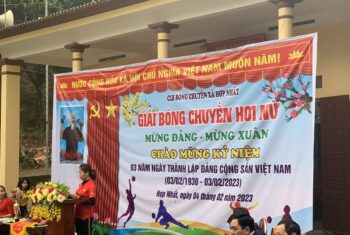 BỆNH VIỆN ĐA KHOA HÙNG VƯƠNG THAM GIA GIẢI BÓNG CHUYỀN HƠI NỮ TẠI XÃ HỢP NHẤT