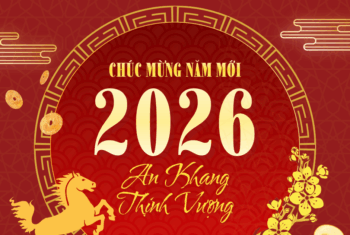 Đỏ và Vàng Truyền Thống Năm Mới 2026 Bài Đăng Facebook